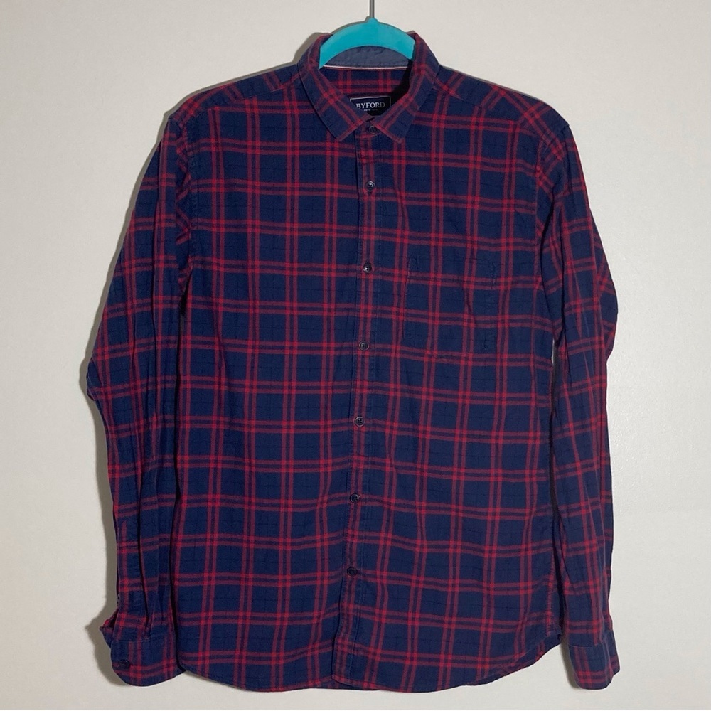 Byford Red & Blue Plaid Button Down Shirt